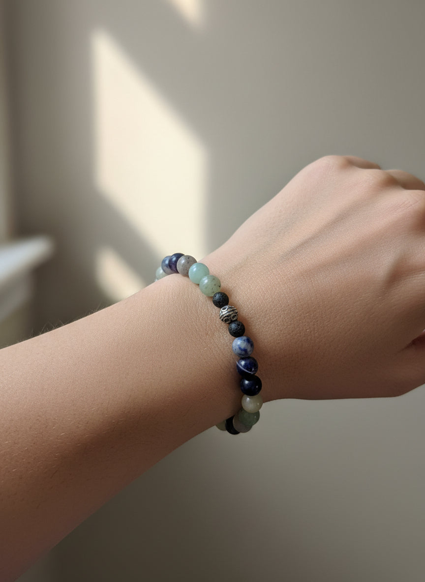 crystal aromatherapy bracelet - calm & clarity