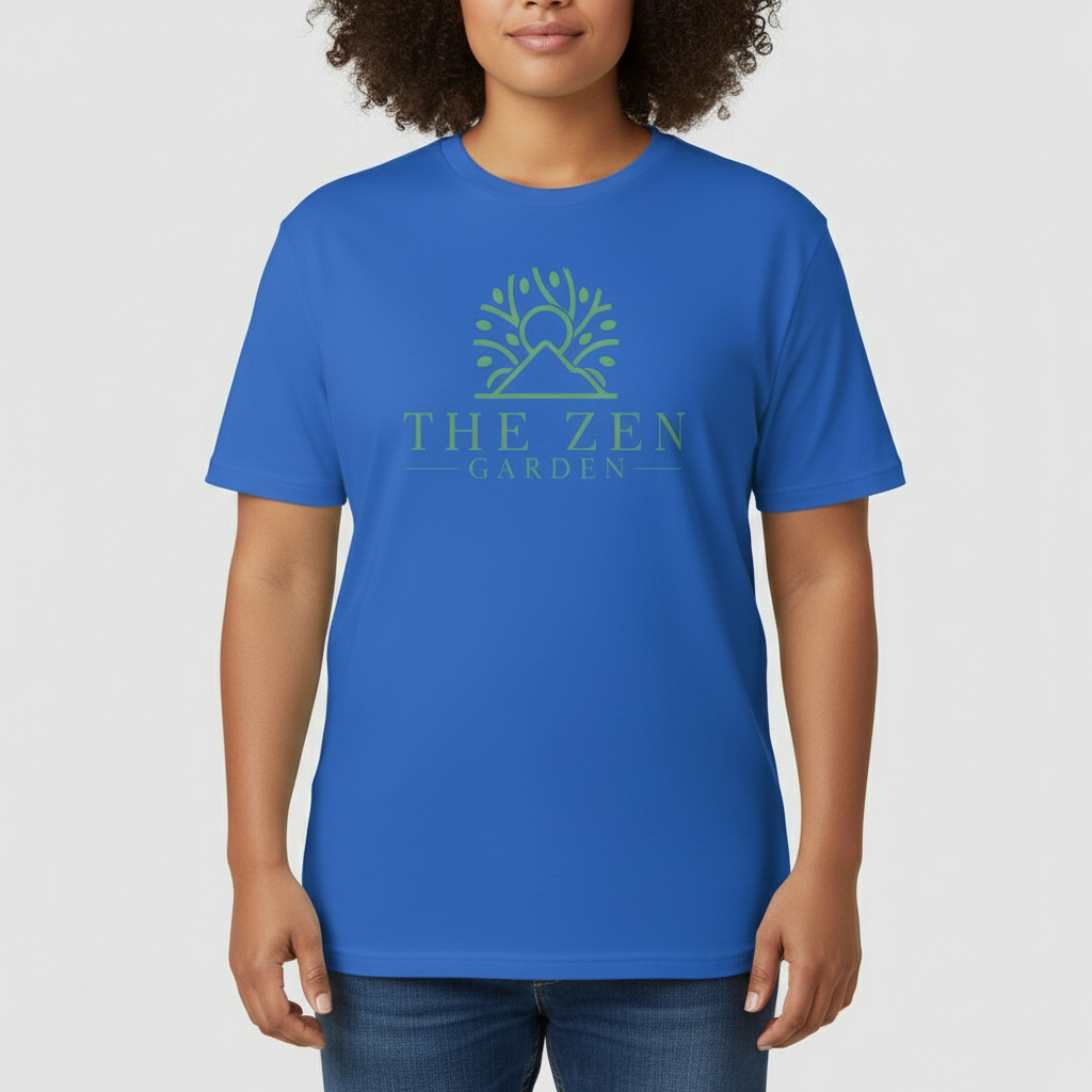 woman wearing light blue tee shirt